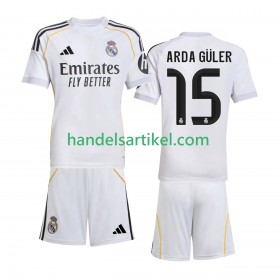 Real Madrid Arda Guler 15 Kinder Heim Trikotsatz 2025/26 Kurzarm